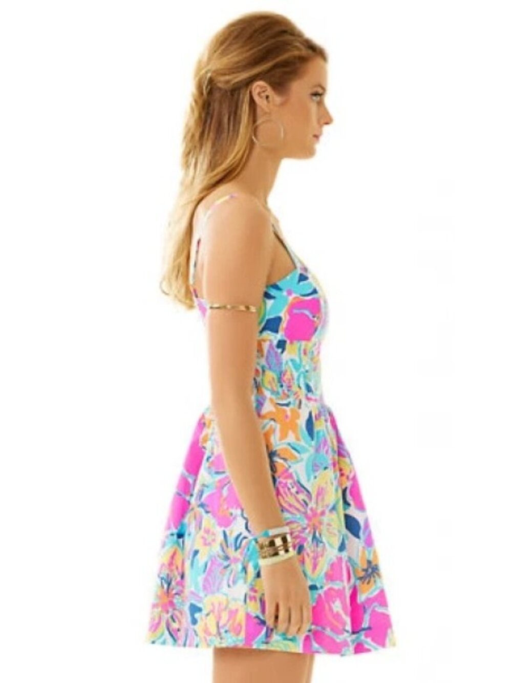 Lilly Pulitzer Women Christine Besame Mucho Poplin Fit & Flare Dress Sz 00 2442 - Picture 12 of 15